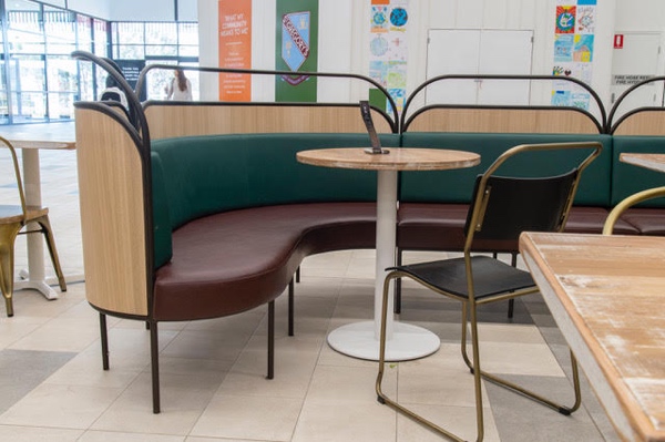 Retro style curves and plump upholstery drawn on the design influences of New York cafes