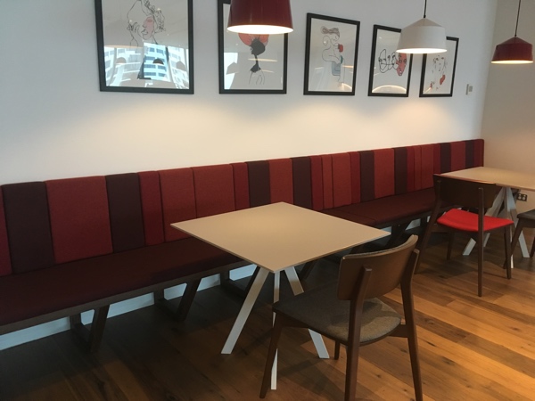 Commercial seating in the Kitchen area